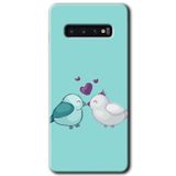 MRCİLETİSİMmrc-1129 Mutlu Kuşlar Kılıf HD Desen Baskılı Arka Kapak Samsung Galaxy S10 ile uyumlu
