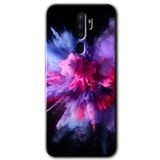 MRCİLETİSİMmrc-115578 Color Splash Purple Kılıf Kapak Hayalet Ekran Yandan Gözükmez Oppo A9 2020 ile uyumlu