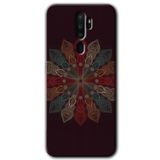 MRCİLETİSİMmrc-115581 Mandala Flower Wal Kılıf Kapak Hayalet Ekran Yandan Gözükmez Oppo A9 2020 ile uyumlu
