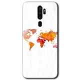 MRCİLETİSİMmrc-115769 Dünya Haritası Kılıf Kapak Hayalet Ekran Yandan Gözükmez Oppo A9 2020 ile uyumlu
