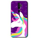 MRCİLETİSİMmrc-115794 Unicorn Sleep Kılıf Kapak Hayalet Ekran Yandan Gözükmez Oppo A9 2020 ile uyumlu