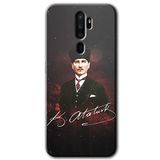 MRCİLETİSİMmrc-115949 Kemal Atatürk Kılıf Kapak Hayalet Ekran Yandan Gözükmez Oppo A9 2020 ile uyumlu
