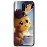 MRCİLETİSİMmrc-115966 Üzgün Pikaçu Kılıf Kapak Hayalet Ekran Yandan Gözükmez Oppo A9 2020 ile uyumlu