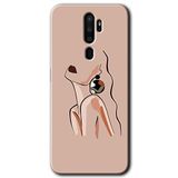 MRCİLETİSİMmrc-115990 Çizim Silüet Kılıf Kapak Hayalet Ekran Yandan Gözükmez Oppo A9 2020 ile uyumlu