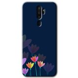 MRCİLETİSİMmrc-116040 Çizim Çiçekleri Kılıf Kapak Hayalet Ekran Yandan Gözükmez Oppo A9 2020 ile uyumlu