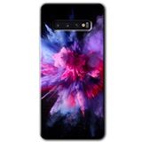 MRCİLETİSİMmrc-1177 Color Splash Purple Kılıf HD Desen Baskılı Arka Kapak Samsung Galaxy S10 ile uyumlu