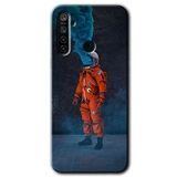 MRCİLETİSİMmrc-121577 Smoke Astronot Kılıf Kapak Hayalet Ekran Yandan Gözükmez Realme 5i ile uyumlu