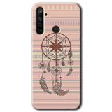 MRCİLETİSİMmrc-121711 Mandala Retro Kılıf Kapak Hayalet Ekran Yandan Gözükmez Realme 5i ile uyumlu