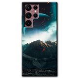 MRCİLETİSİMmrc-12174 Uzay Gökyüzü Kılıf HD Desen Baskılı Arka Kapak Samsung Galaxy S22 Ultra ile uyumlu