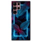 MRCİLETİSİMmrc-12251 Mekanik Yaprak 4 Kılıf HD Desen Baskılı Arka Kapak Samsung Galaxy S22 Ultra ile uyumlu