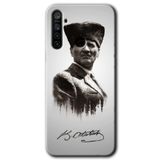 MRCİLETİSİMmrc-122555 Mustafa Kemal Atatürk Kılıf Kapak Hayalet Ekran Yandan Gözükmez Realme 6i ile uyumlu