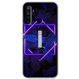 MRCİLETİSİMmrc-122577 Dark Neon Yaprak İ Harfi Kılıf Kapak Hayalet Ekran Yandan Gözükmez Realme 6i ile uyumlu