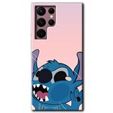 MRCİLETİSİMmrc-12391 Stitch Kılıf HD Desen Baskılı Arka Kapak Samsung Galaxy S22 Ultra ile uyumlu