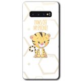 MRCİLETİSİMmrc-1256 Sevimli Kedi 1 Kılıf HD Desen Baskılı Arka Kapak Samsung Galaxy S10 ile uyumlu