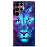 MRCİLETİSİMmrc-12631 Neon Lion Kılıf HD Desen Baskılı Arka Kapak Samsung Galaxy S22 Ultra ile uyumlu