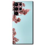 MRCİLETİSİMmrc-12648 Japon Çiçeği Kılıf HD Desen Baskılı Arka Kapak Samsung Galaxy S22 Ultra ile uyumlu