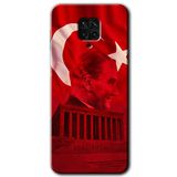 MRCİLETİSİMmrc-128014 Anıtkabir Atatürk Kılıf Kapak Hayalet Ekran Yandan Gözükmez Xiaomi Redmi Note 9 Pro ile uyumlu