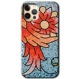 MRCİLETİSİMmrc-131132 Mozaik Çiçek Kılıf HD Desen Baskılı Arka Kapak iPhone 11 Pro Max ile uyumlu