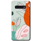 MRCİLETİSİMmrc-1345 Vektör Çiçekler Kılıf HD Desen Baskılı Arka Kapak Samsung Galaxy S10 ile uyumlu