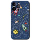 MRCİLETİSİMmrc-135197 Kedi Galaksi Kılıf HD Desen Baskılı Arka Kapak iPhone 14 Pro ile uyumlu