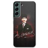 MRCİLETİSİMmrc-13648 Kemal Atatürk Kılıf HD Desen Baskılı Arka Kapak Samsung Galaxy S22 ile uyumlu