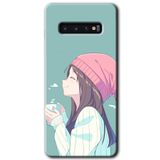 MRCİLETİSİMmrc-1373 Happy Girl Kılıf HD Desen Baskılı Arka Kapak Samsung Galaxy S10 ile uyumlu