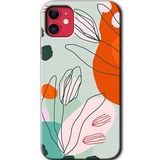 MRCİLETİSİMmrc-137746 Vektör Çiçekler Kılıf HD Desen Baskılı Arka Kapak iPhone 11 ile uyumlu
