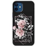 MRCİLETİSİMmrc-138744 Retro Çiçek 1 Kılıf HD Desen Baskılı Arka Kapak iPhone 12 Mini ile uyumlu