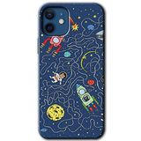 MRCİLETİSİMmrc-139047 Kedi Galaksi Kılıf HD Desen Baskılı Arka Kapak iPhone 12 Mini ile uyumlu