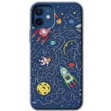MRCİLETİSİMmrc-141247 Kedi Galaksi Kılıf HD Desen Baskılı Arka Kapak iPhone 12 ile uyumlu