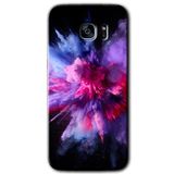 MRCİLETİSİMmrc-14377 Color Splash Purple Kılıf HD Desen Baskılı Arka Kapak Samsung Galaxy S7 Edge ile uyumlu