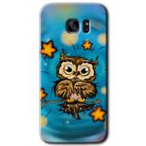 MRCİLETİSİMmrc-14386 Owl Bird Stars Kılıf HD Desen Baskılı Arka Kapak Samsung Galaxy S7 Edge ile uyumlu