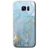 MRCİLETİSİMmrc-14579 Mavi Gold Mermer Kılıf HD Desen Baskılı Arka Kapak Samsung Galaxy S7 Edge ile uyumlu