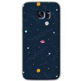 MRCİLETİSİMmrc-14601 Çizim Gezegen Kılıf HD Desen Baskılı Arka Kapak Samsung Galaxy S7 Edge ile uyumlu