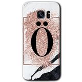 MRCİLETİSİMmrc-14626 Pembe Mermer Desenli Ö Harfi Kılıf HD Desen Baskılı Arka Kapak Samsung Galaxy S7 Edge ile uyumlu