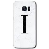 MRCİLETİSİMmrc-14649 Beyaz Mermer Desenli I Harfi Kılıf HD Desen Baskılı Arka Kapak Samsung Galaxy S7 Edge ile uyumlu