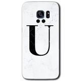 MRCİLETİSİMmrc-14676 Beyaz Mermer Desenli Ü Harfi Kılıf HD Desen Baskılı Arka Kapak Samsung Galaxy S7 Edge ile uyumlu