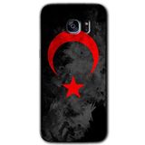 MRCİLETİSİMmrc-14732 Black Ayyıldız Kılıf HD Desen Baskılı Arka Kapak Samsung Galaxy S7 Edge ile uyumlu