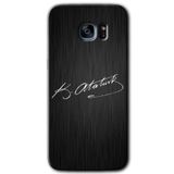 MRCİLETİSİMmrc-14744 İmza Atatürk Kılıf HD Desen Baskılı Arka Kapak Samsung Galaxy S7 Edge ile uyumlu