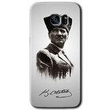 MRCİLETİSİMmrc-14754 Mustafa Kemal Atatürk Kılıf HD Desen Baskılı Arka Kapak Samsung Galaxy S7 Edge ile uyumlu