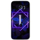 MRCİLETİSİMmrc-14777 Dark Neon Yaprak I Harfi Kılıf HD Desen Baskılı Arka Kapak Samsung Galaxy S7 Edge ile uyumlu