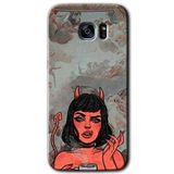 MRCİLETİSİMmrc-14787 Devil Girl Kılıf HD Desen Baskılı Arka Kapak Samsung Galaxy S7 Edge ile uyumlu