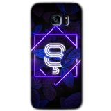 MRCİLETİSİMmrc-14800 Dark Neon Yaprak Ş Harfi Kılıf HD Desen Baskılı Arka Kapak Samsung Galaxy S7 Edge ile uyumlu