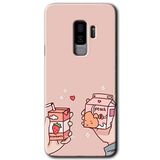 MRCİLETİSİMmrc-15301 Meyveli Süt Kılıf HD Desen Baskılı Arka Kapak + Temperli Cam Samsung Galaxy S9 Plus ile uyumlu