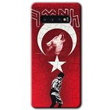MRCİLETİSİMmrc-1533 Bozkurt Atam Kılıf HD Desen Baskılı Arka Kapak Samsung Galaxy S10 ile uyumlu