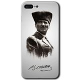 MRCİLETİSİMmrc-154455 Mustafa Kemal Atatürk Kılıf HD Desen Baskılı Arka Kapak iPhone 8 Plus ile uyumlu