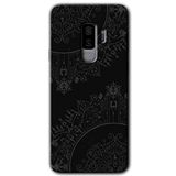 MRCİLETİSİMmrc-15504 Siyah Mandala Kılıf HD Desen Baskılı Arka Kapak Samsung Galaxy S9 Plus ile uyumlu