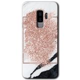 MRCİLETİSİMmrc-15685 Simli Mermer Kılıf HD Desen Baskılı Arka Kapak Samsung Galaxy S9 Plus ile uyumlu