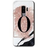 MRCİLETİSİMmrc-15725 Pembe Mermer Desenli O Harfi Kılıf HD Desen Baskılı Arka Kapak Samsung Galaxy S9 Plus ile uyumlu