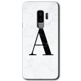 MRCİLETİSİMmrc-15739 Beyaz Mermer Desenli A Harfi Kılıf HD Desen Baskılı Arka Kapak Samsung Galaxy S9 Plus ile uyumlu